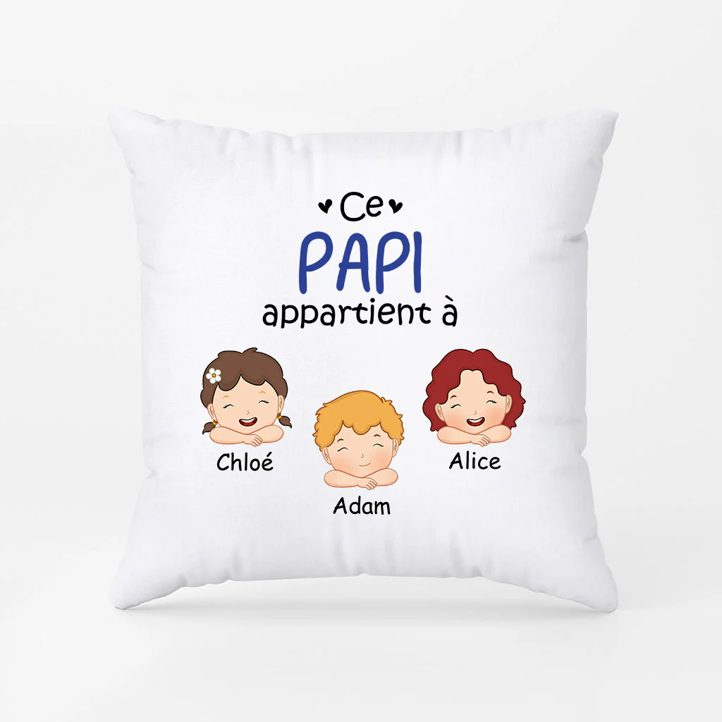 Coussin Ce Papa Appartient à Mignons Enfants Personnalisé