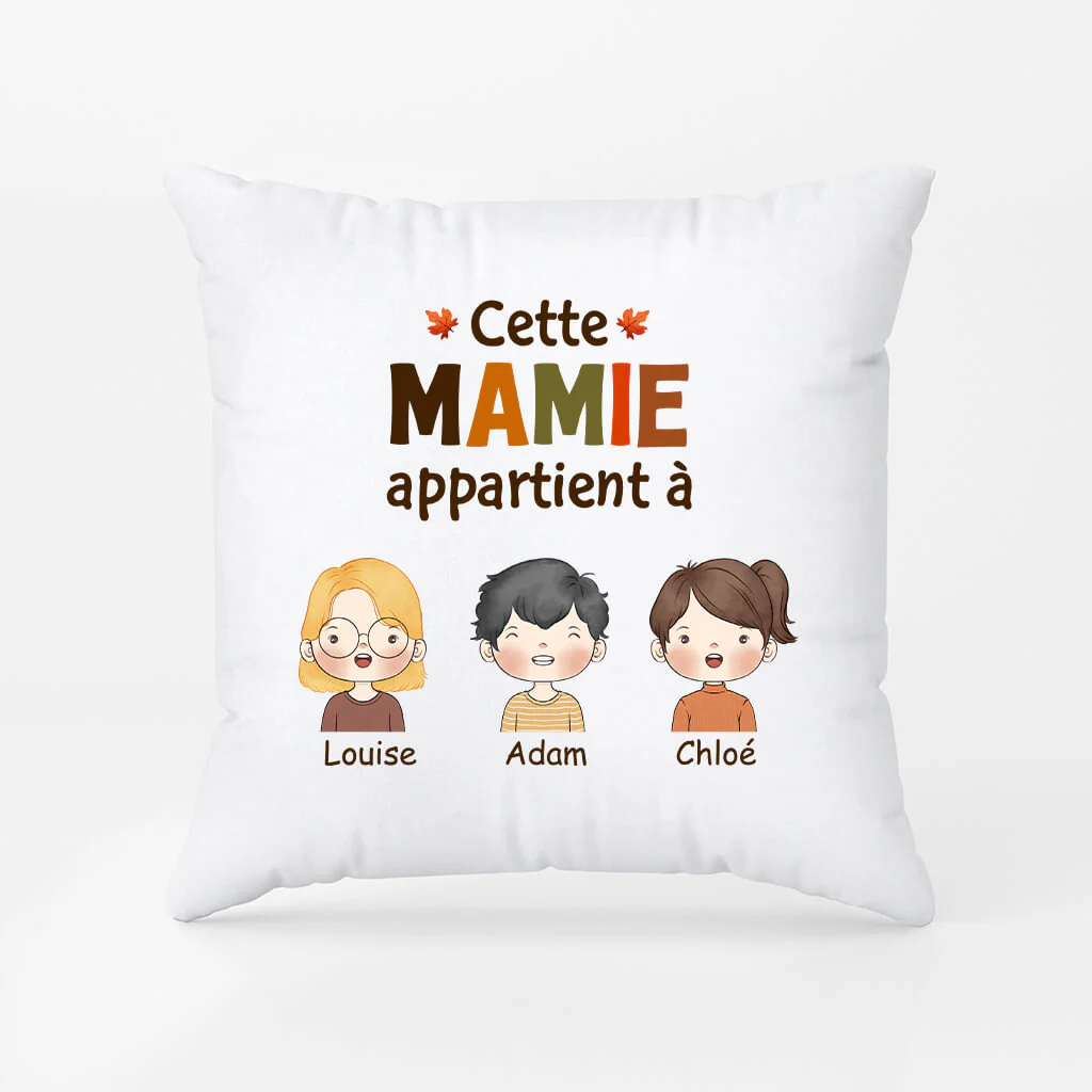 Coussin Personnalisé Maman - Cette Maman Appartient Version Automne - Image 2