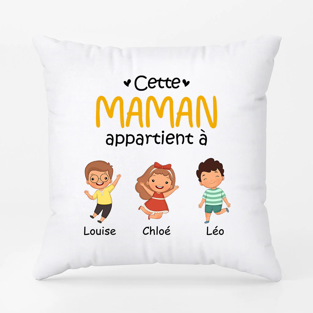 Coussin Personnalisé Pour Mamie - Cette Maman / Mamie Appartient À - Image 2