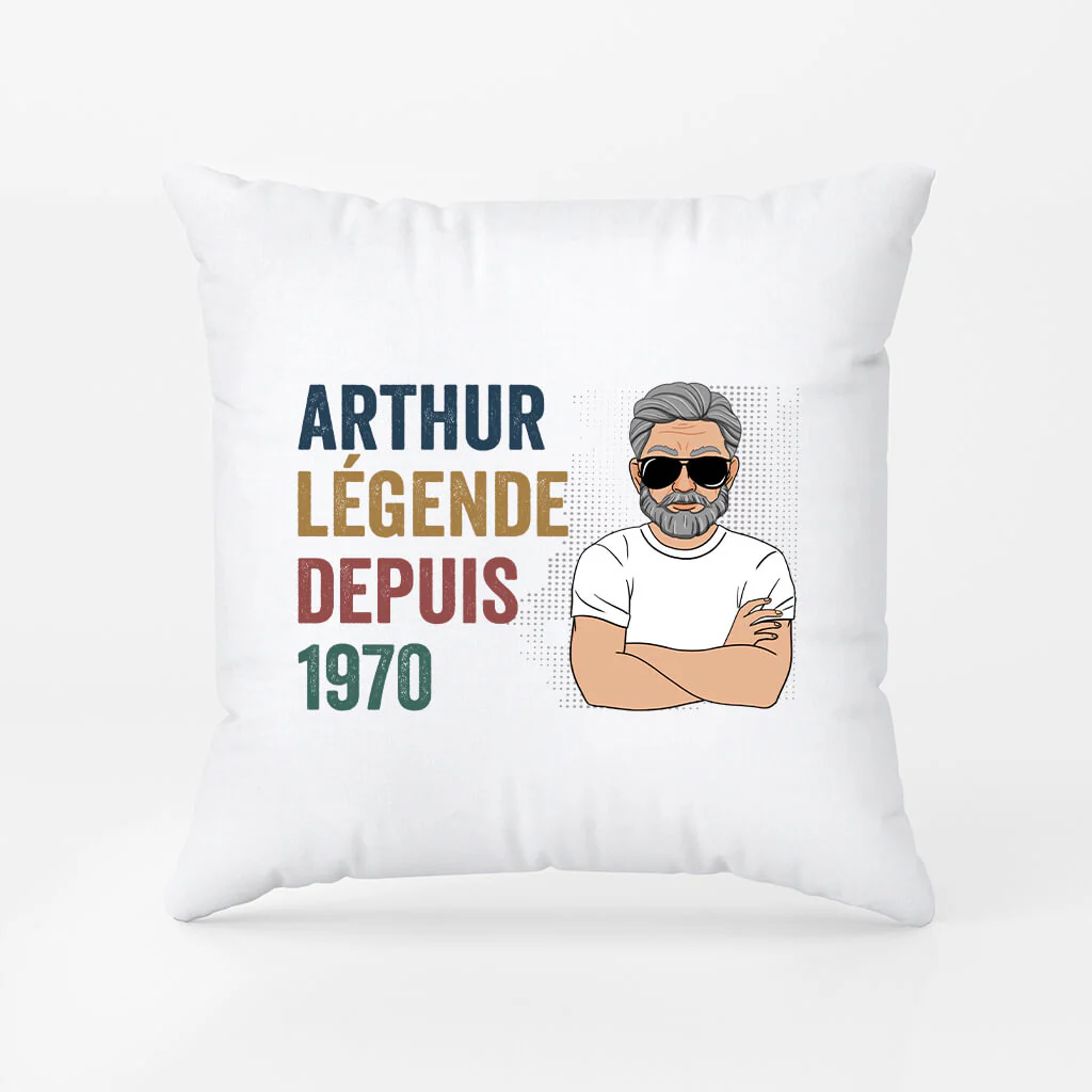 Coussin Homme Cool Légende Depuis Personnalisé