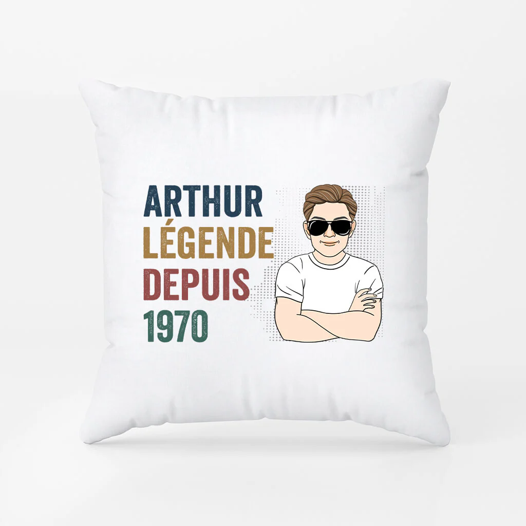Coussin Homme Cool Légende Depuis Personnalisé - Image 2