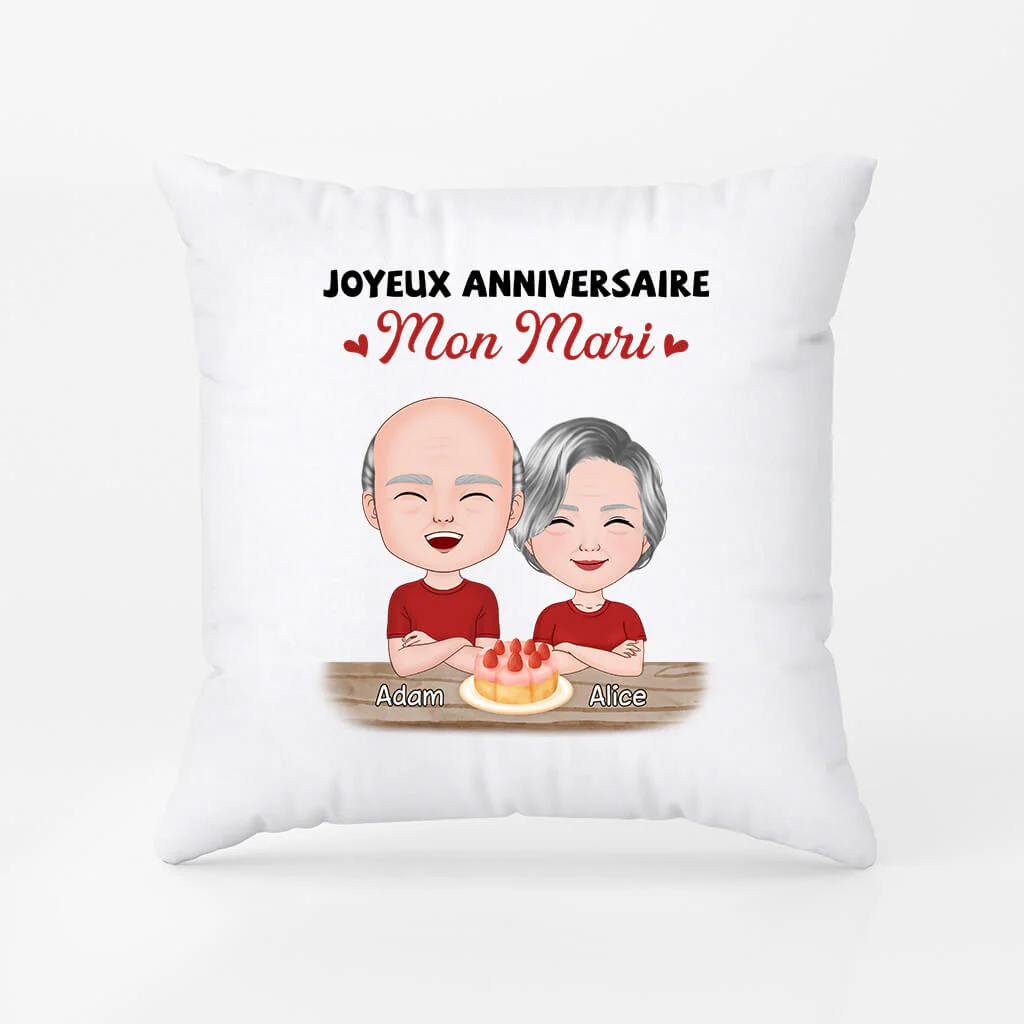Coussin Personnalisé Anniversaire Pour Couple - Joyeux Anniversaire Mon Copain - Image 2