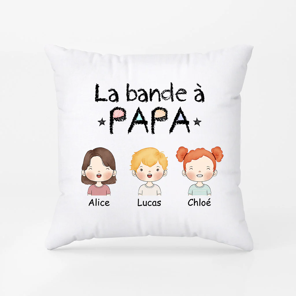 Coussin personnalisé - La bande à notre Papa / Papy - Image 2
