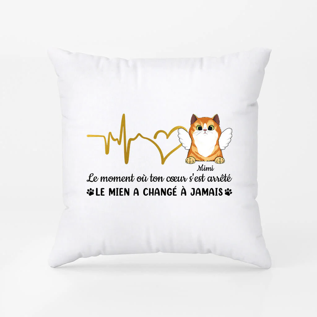 Coussin Le Moment Où Votre Cœur S'est Arrêté Chat Personalisé