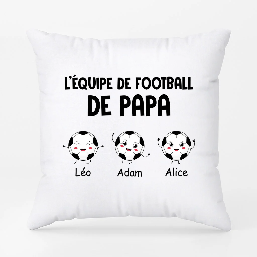 Coussin Foot Personnalisé | L’Équipe de Football de Papa Papy - Image 2