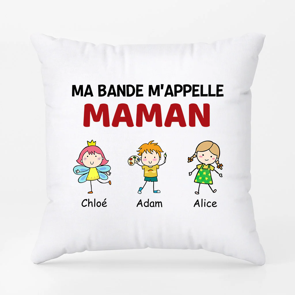 Coussin Personnalisé "Ma Bande m'appelle Maman/Mamie" - Image 2