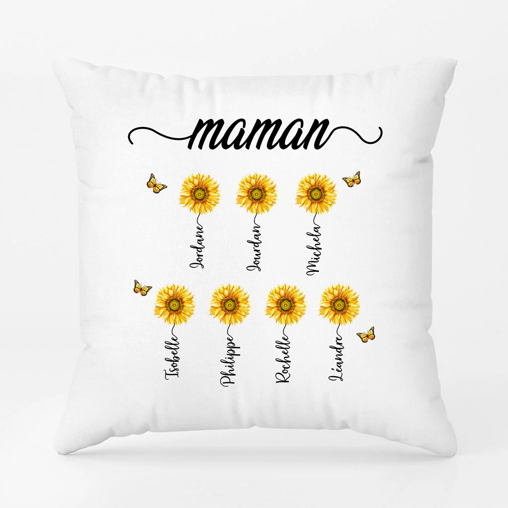 Coussin Personnalisé Mamie - Thème Tournesol - Image 2