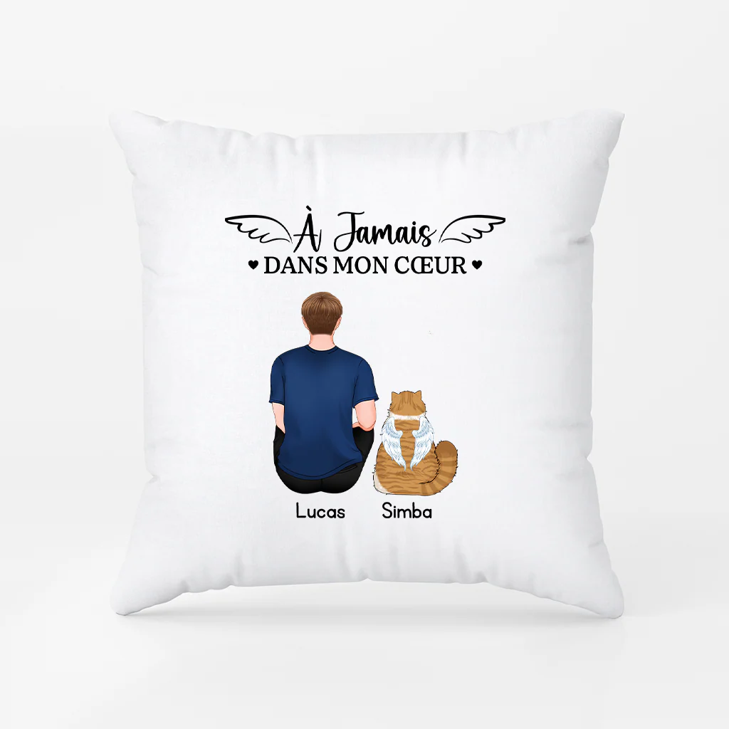 Coussin Personnalisé Chat Chien Commémoratif - Toujours Avec Toi