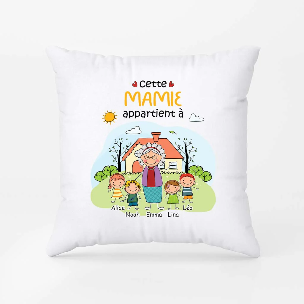Coussin famille personnalisé – Ce papy, cette mamie appartient à - Image 2