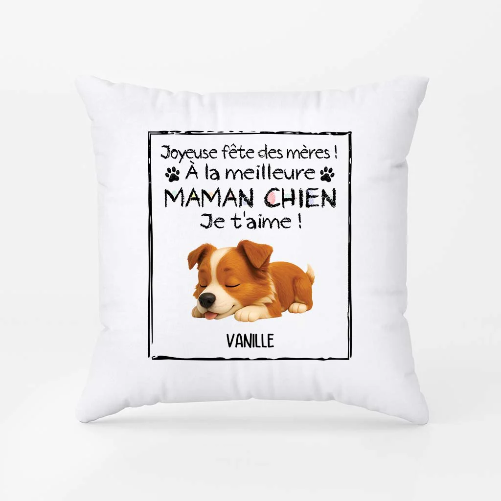 Cadeau Personnalisé Fête des Pères - Coussin Personnalisé Chien - Joyeuse Fête Des Pères - Image 2