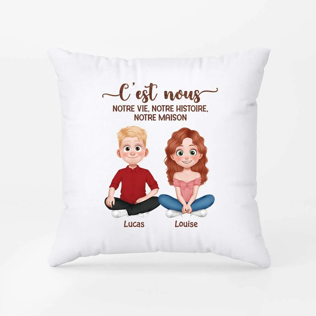 Coussin Couple Personnalisé - C'est Nous
