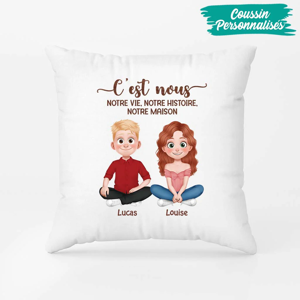 Coussin Couple Personnalisé - C'est Nous - Image 2