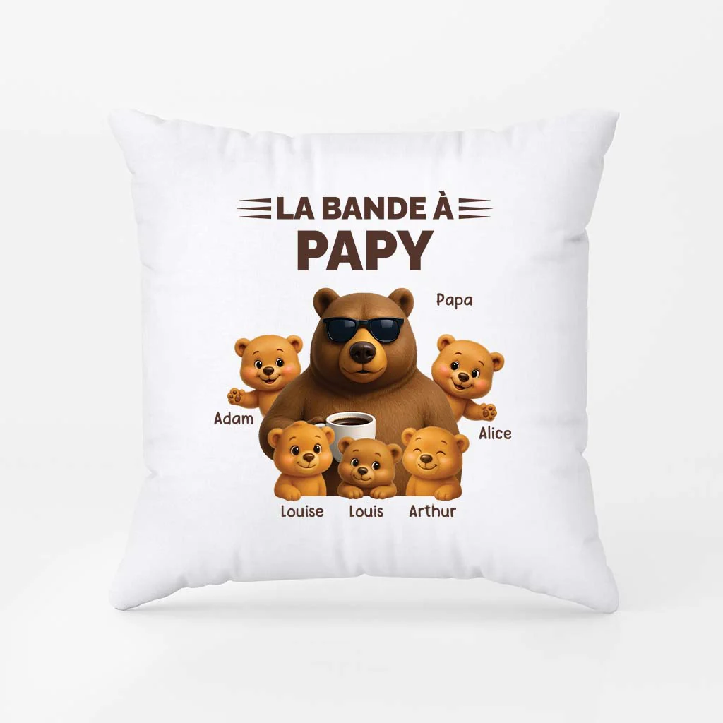 Coussin Personnalisé Papy – La Bande À Papy Ours