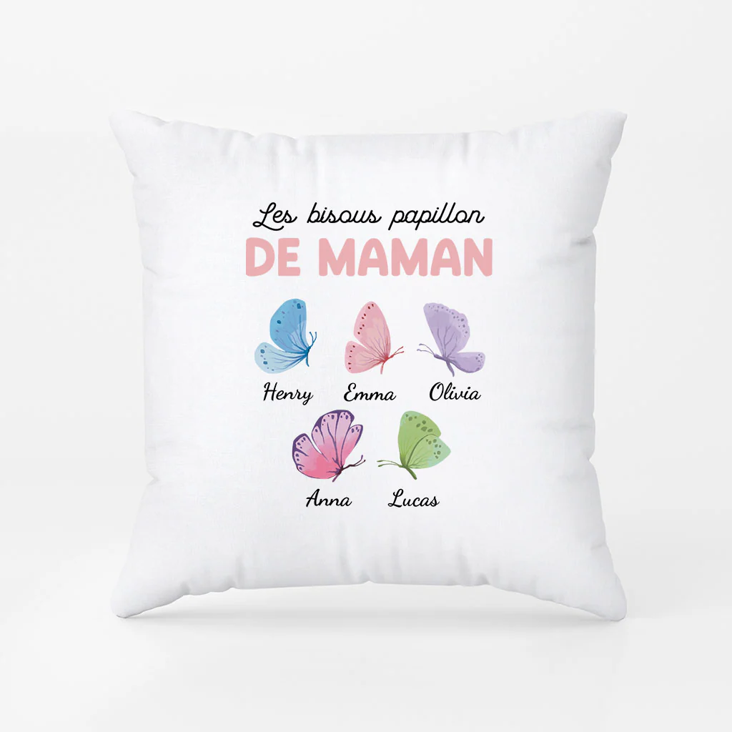 Coussin Personnalisé pour Maman - Les Bisous Papillon - Image 2