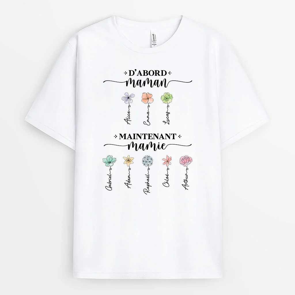 T shirt Personnalisé Pour Femme – D’abord Maman, Maintenant Mamie