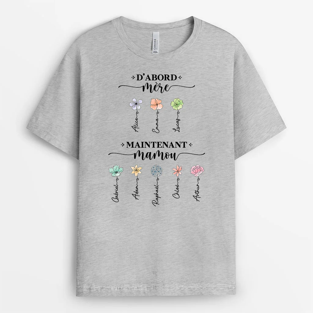 T shirt Personnalisé Pour Femme – D’abord Maman, Maintenant Mamie - Image 2