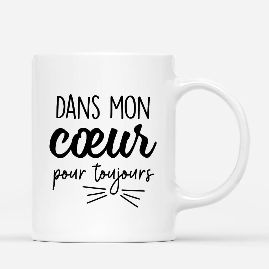 Mug personnalisé chien – Dans mon cœur pour toujours - Image 3
