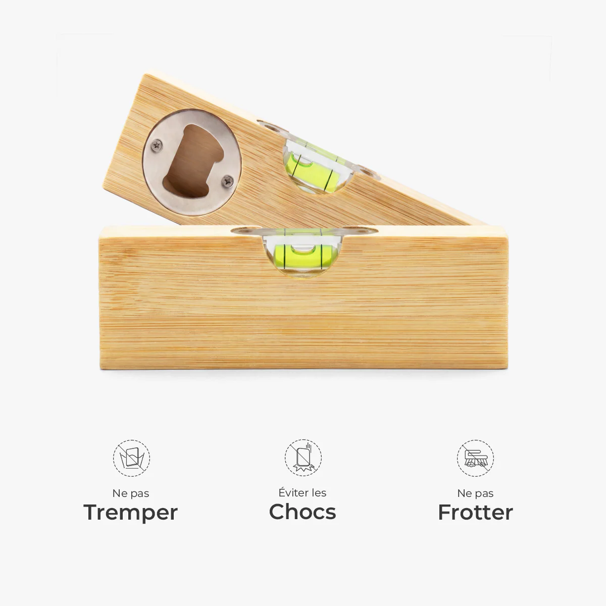 Décapsuleur Bois Personnalisé Avec Niveau À Bulle - Cadeau Pour Propriétaire De Chat - Image 4