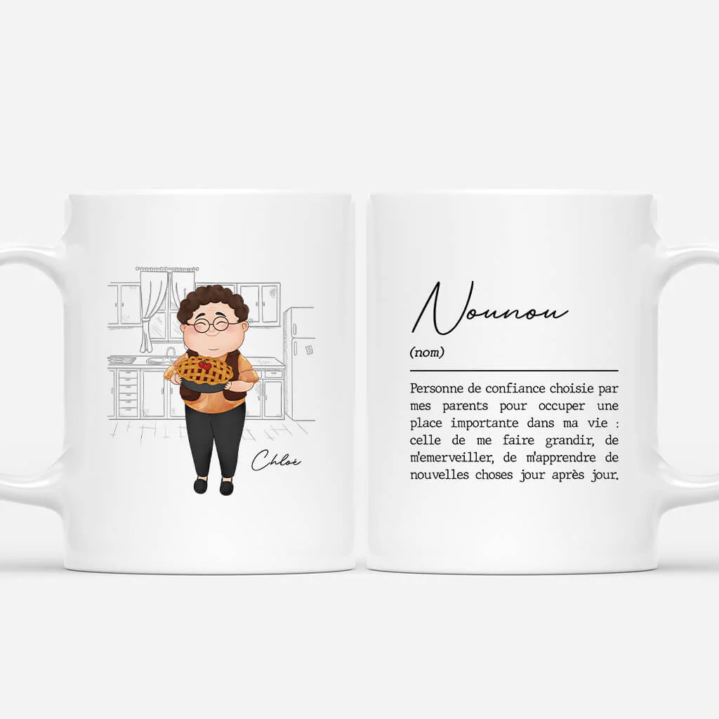 Définition De Nounou - Mug Pour Nounou Personnalisé