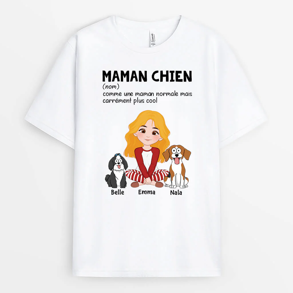 T Shirt Papa Chien | Définition De Papa Chien Mignon Personnalisé - Image 2