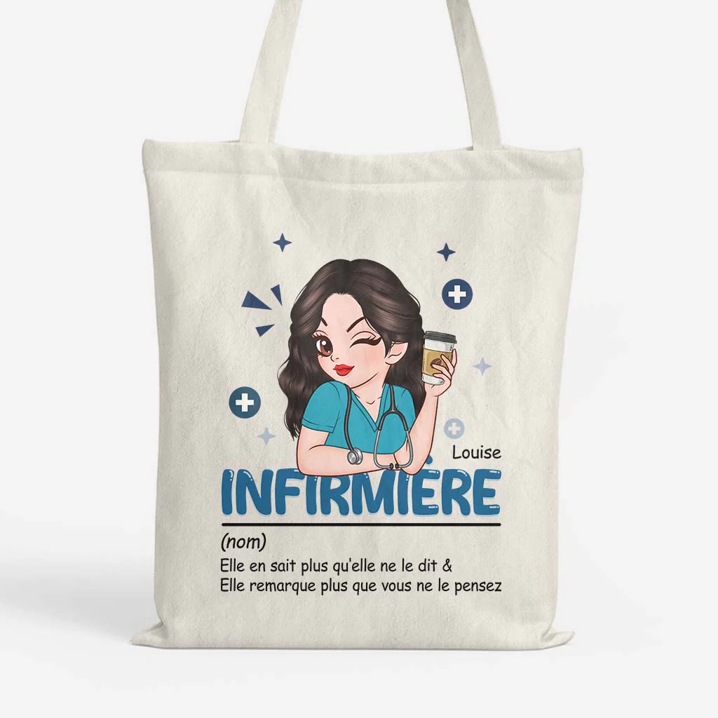 Définition d'Une Infirmière - Tote Bag Infirmiere Personnalisable