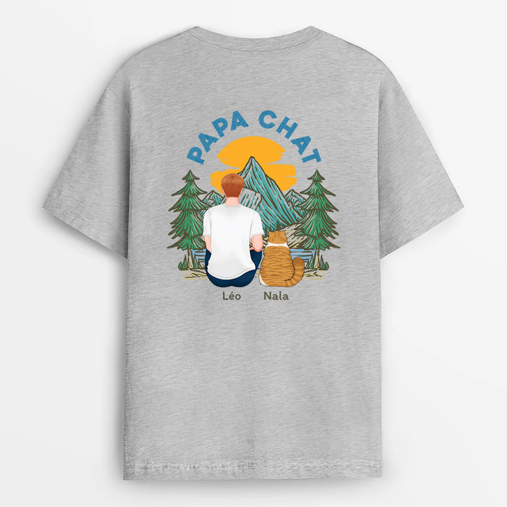 Tee Shirt Personnalisé - Maman De Chat Coloré