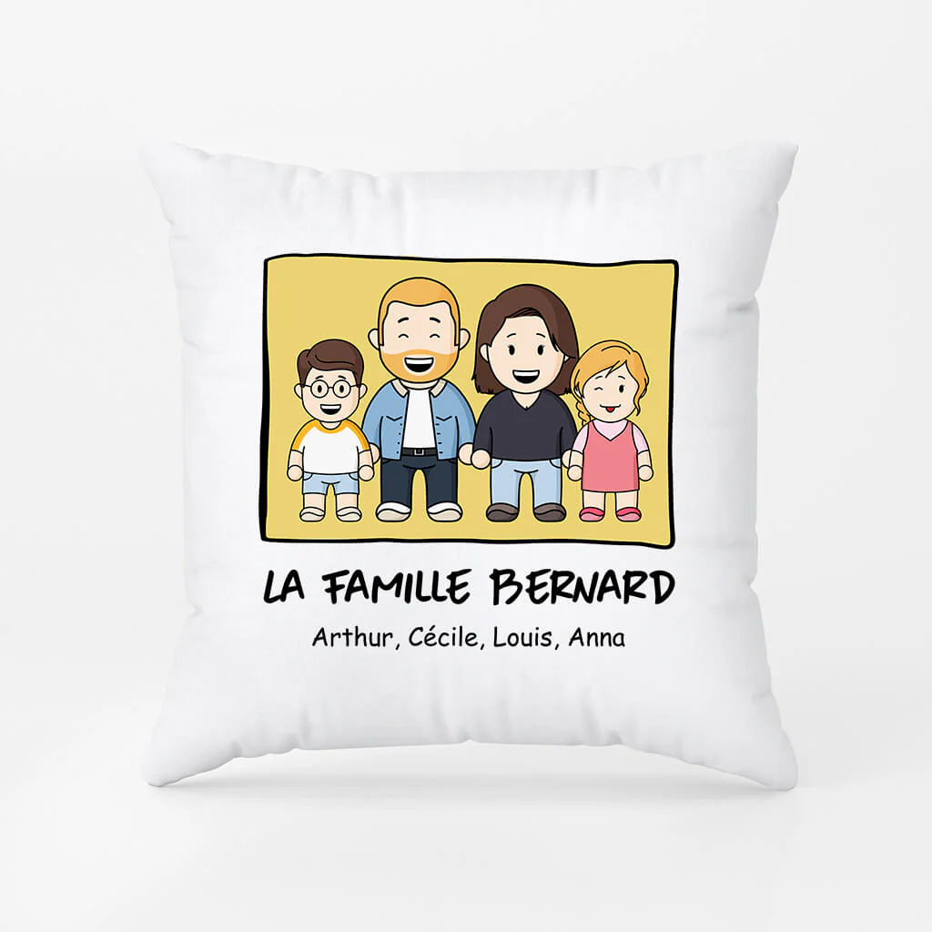 Cadeau Famille Personnalisé | Dessin De Famille Unique