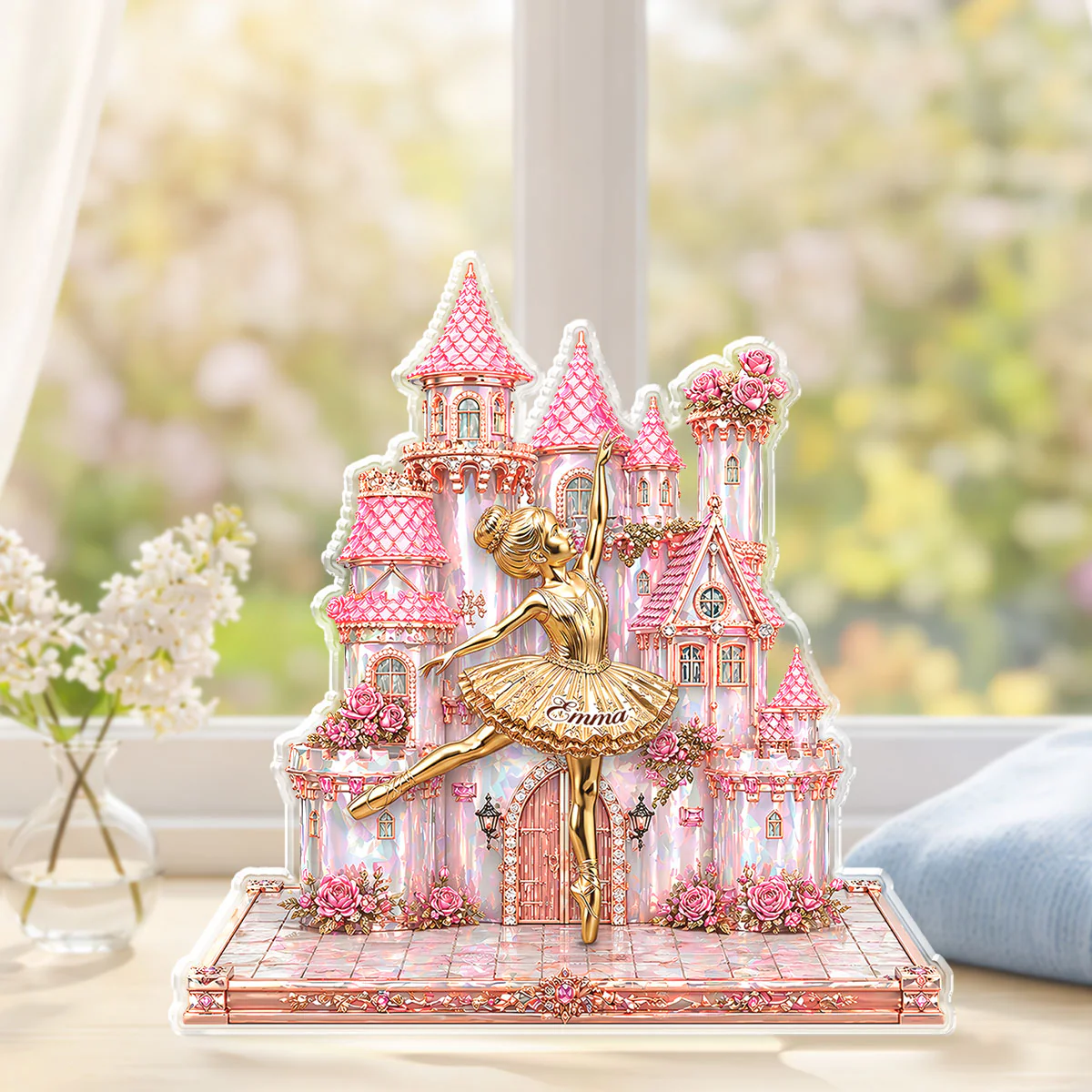 [Effet d'impression 3D] Bloc Acrylique Personnalisé Forme Originale - Cadeau Enfant Ballerine