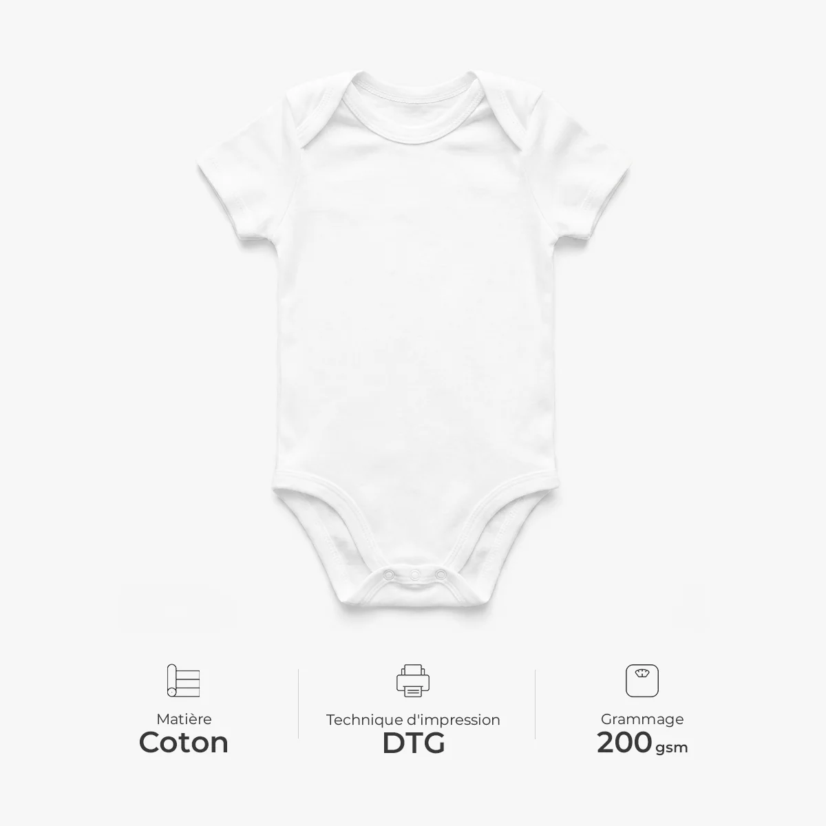 [Effet d'impression 3D] Body Bébé Personnalisé - À La Plage Avec Maman Papa - Image 3