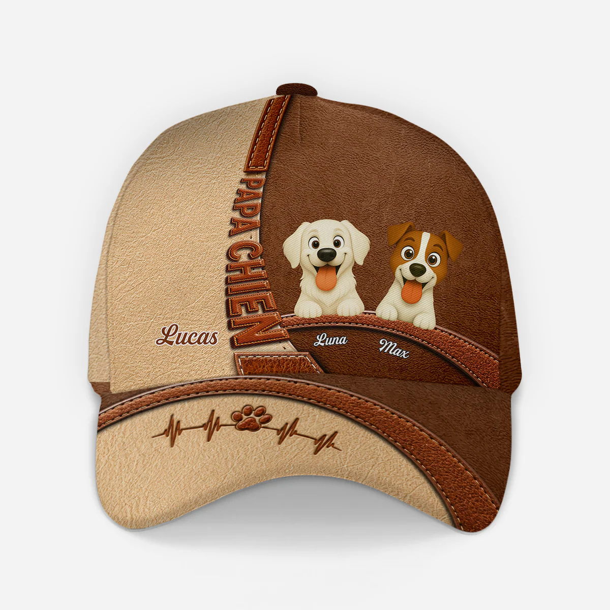 [Effet d'Impression 3D] Casquettes À Personnaliser - Cadeau Amoureux Des Chiens