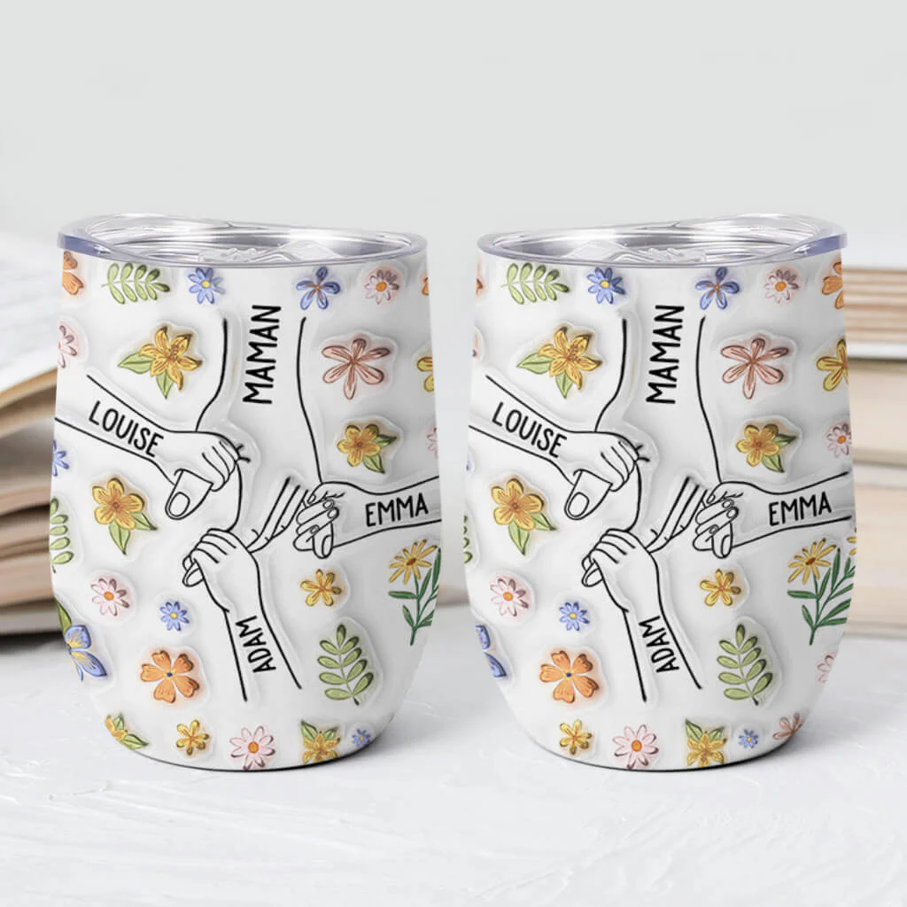 [Effet d'Impression 3D] Mug Personnalisé 355ml - Mamie - Fleurs Douces - Image 2