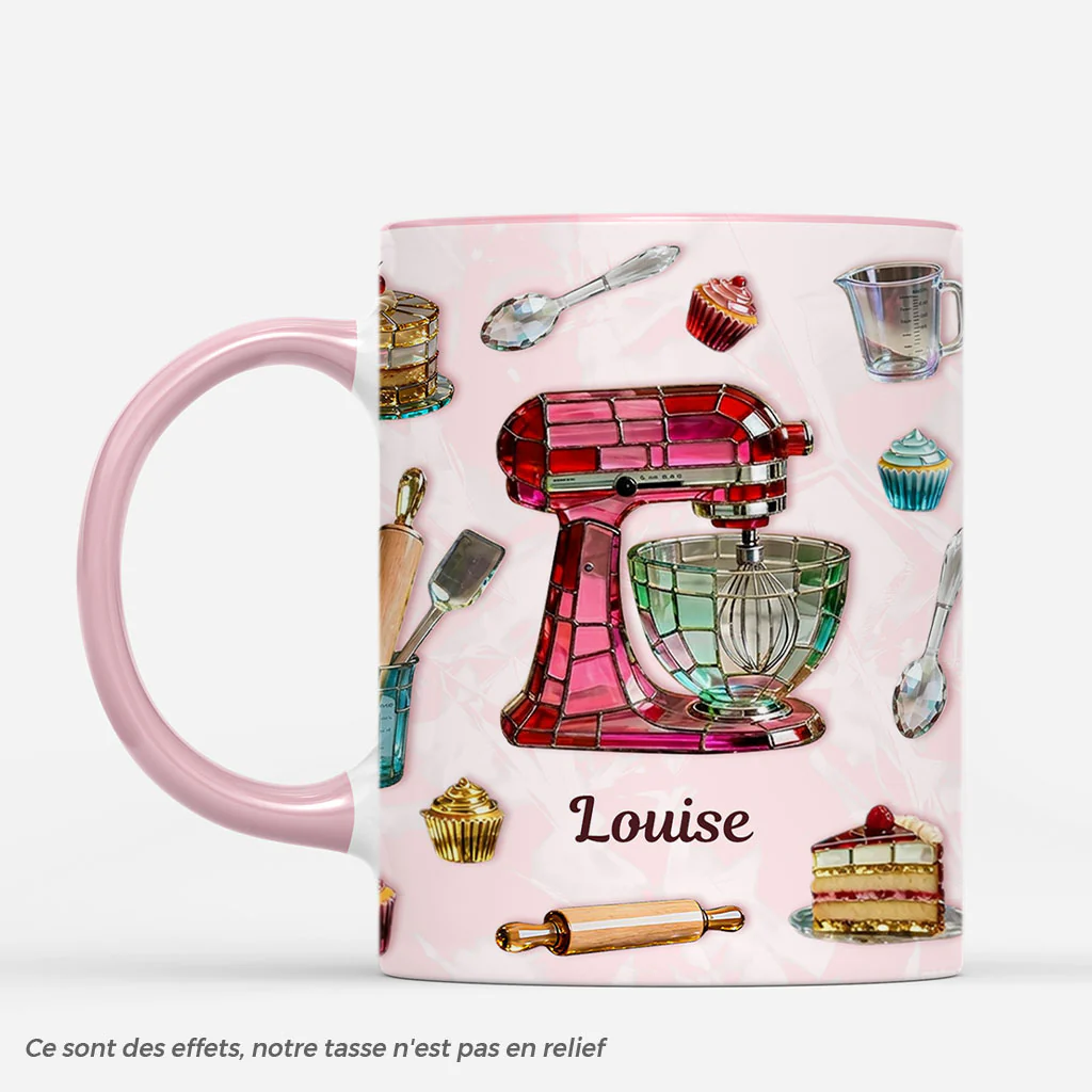 [Effet d'impression 3D] Mug Café Personnalisable Homme/Femme - Cadeau Pâtisserie Original