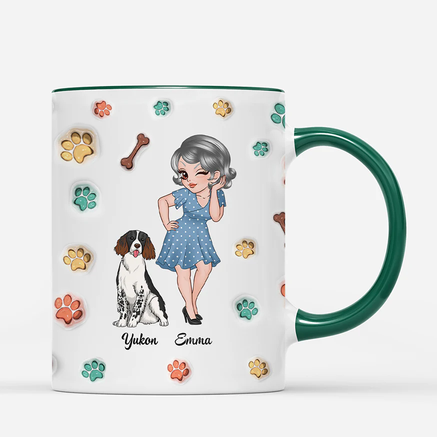 [Effet d'Impression 3D] Mug Personnalisé Fête Des Mères - Meilleure Maman Chien - Image 3