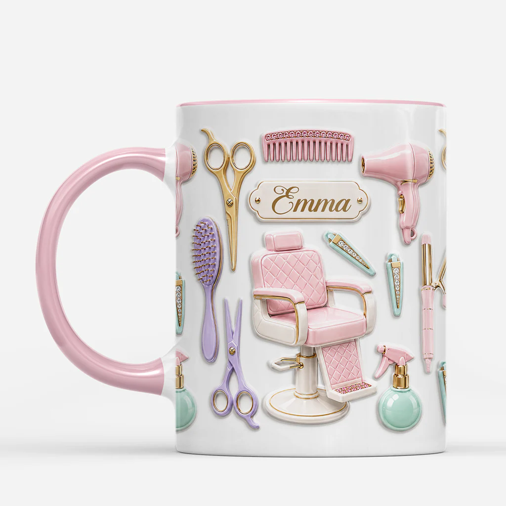 [Effet d'Impression 3D] Mug Coiffeuse Personnalisé - Cadeau Pour Ma Coiffeuse - Image 2