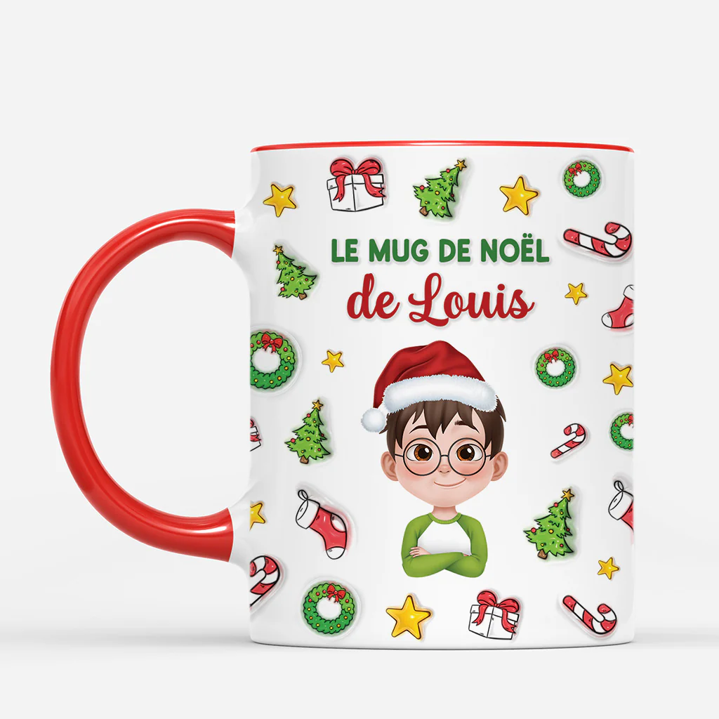 [Effet d'impression 3D] Mug De Noël Personnalisé Enfant Et Femme/Homme - Image 2