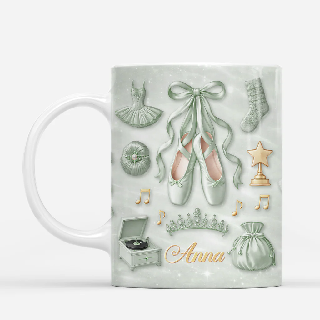 [Effet d'impression 3D] Mug Enfant Personnalisé - Cadeau Petite Ballerine - Image 2