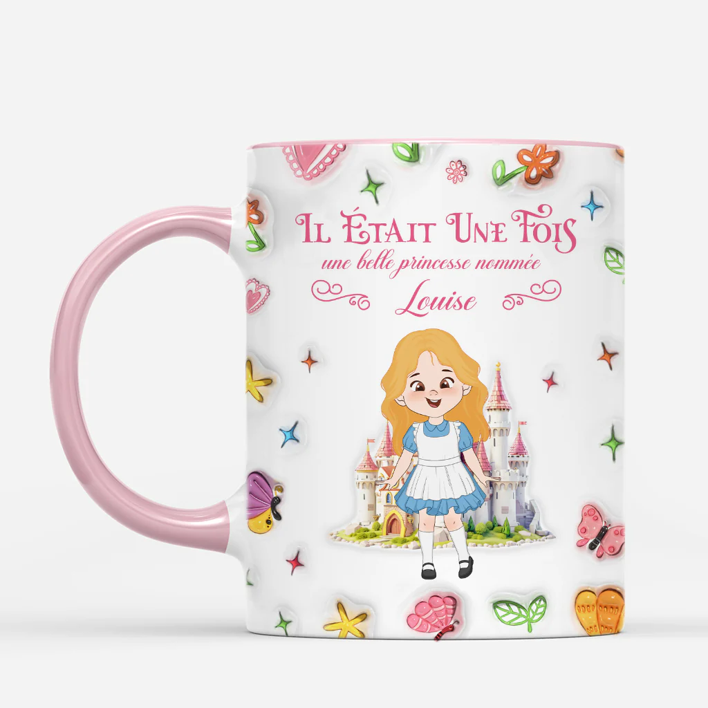 [Effet d'impression 3D] Mug Personnalisé Enfant - Une Belle Princesse - Image 2