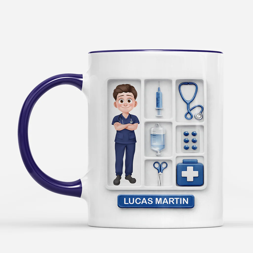 [Effet d'impression 3D] Tasse Personnalisée Infirmiere | Cadeau Original Pour Infirmiere - Image 2