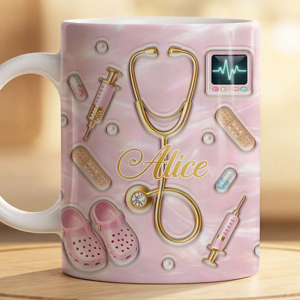 [Effet d'impression 3D] Mug Infirmière Personnalisable - Une Petite Attention Adorable - Image 2