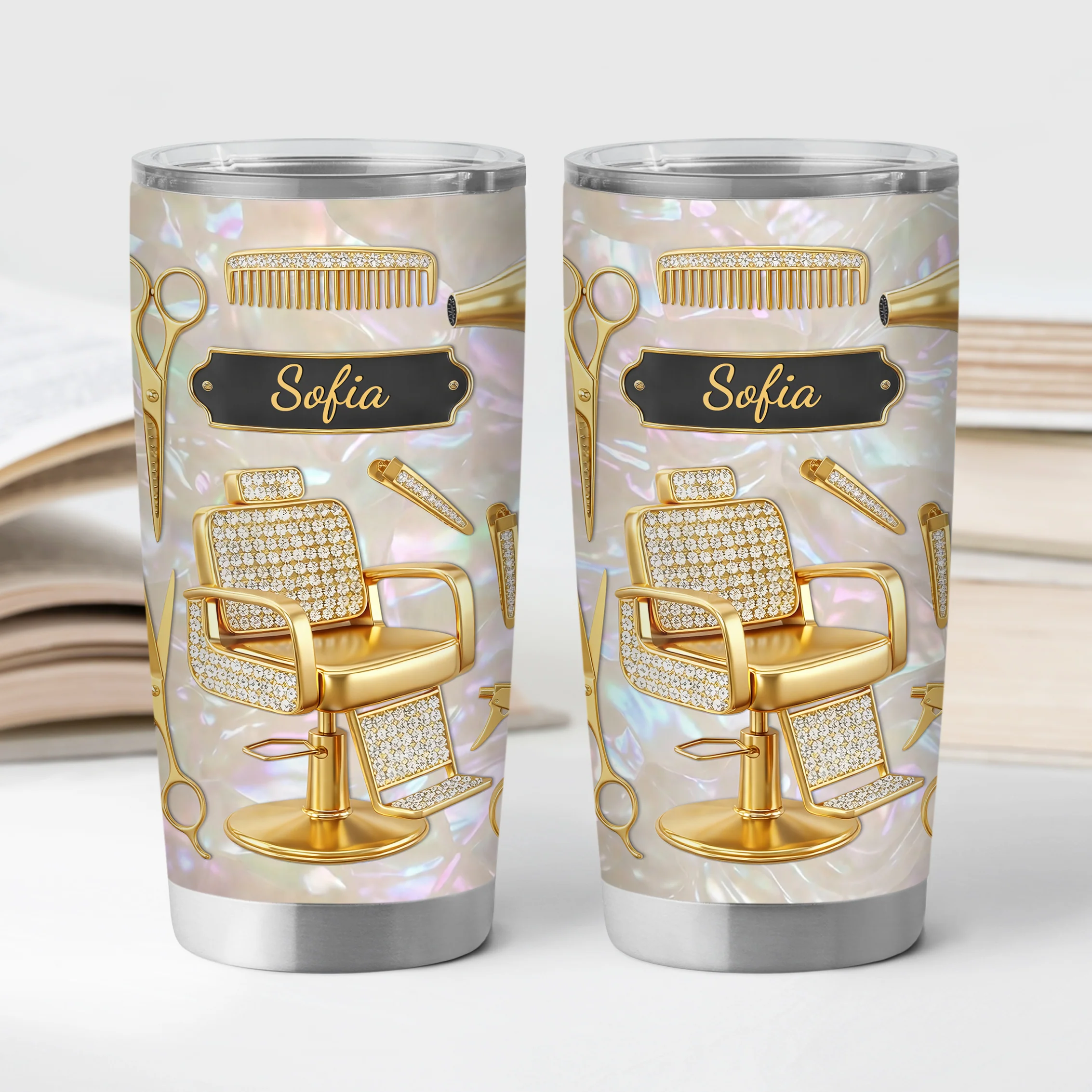 [Effet d'impression 3D] Mug Isotherme Personnalisé Prénom - Cadeau Barbier Pour Homme Femme - Image 2