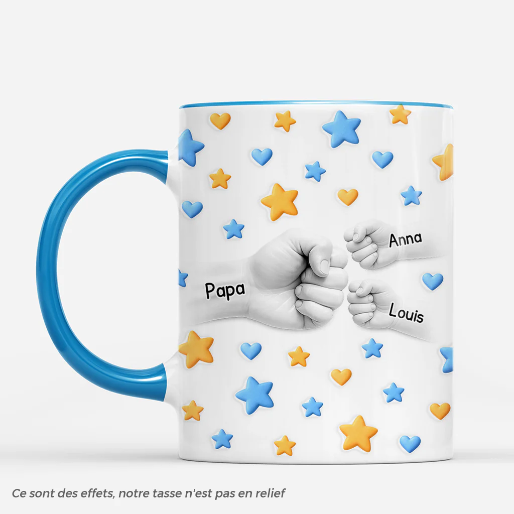 Mug Personnalisé Fête des Pères - Tasse Papa Dessin - Effet 3D