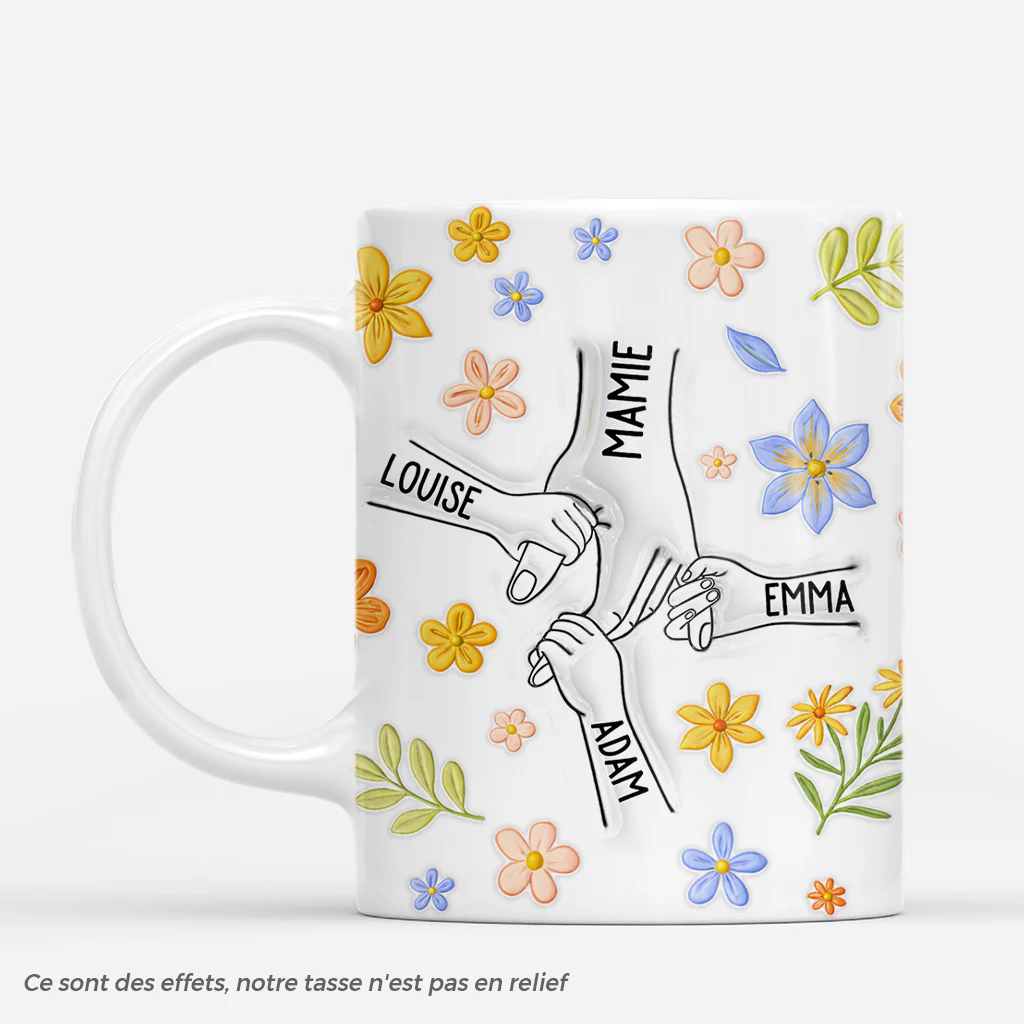 Mug Personnalisé Maman - La Main De Mammie - Efffet 3D