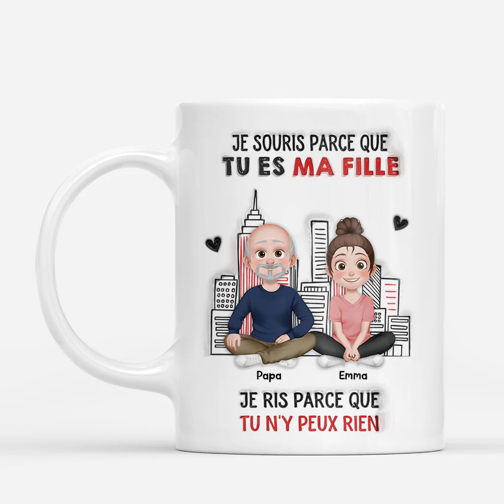 [Effet d'Impression 3D] Mug Personnalisé Avec Papa Papy - Tu Es Mon Fils/Ma Fille - Image 2