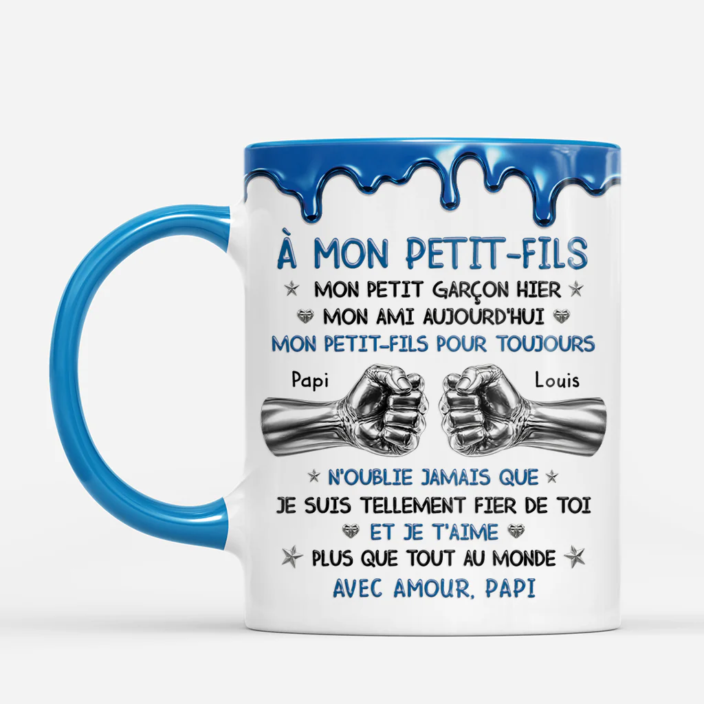 [Effet d'impression 3D] Mug Personnalisé Avec Prénom - Cadeau Fils Et Petit-fils Pour Toujours - Image 2