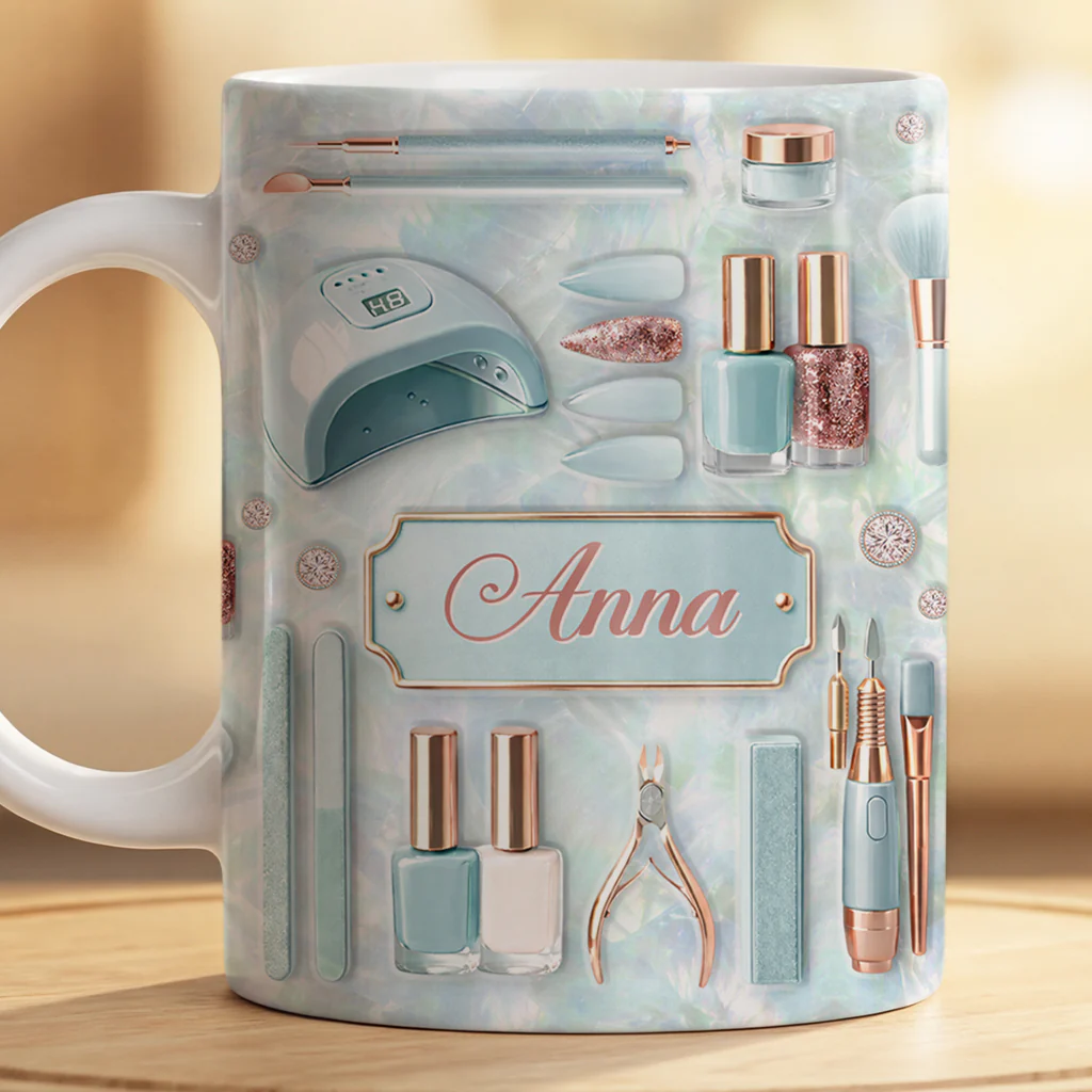 [Effet d'impression 3D] Mug Personnalisé Femme Avec Prénom - Cadeau Prothésiste Ongulaire - Image 2