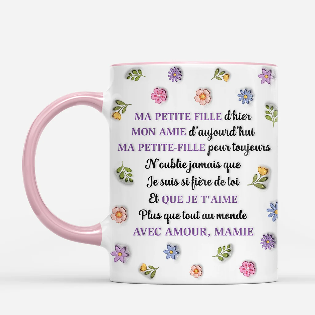 [Effet d'impression 3D] Mug Personnalisé Avec Prénom - Ma Fille Ma Petite-fille - Image 2