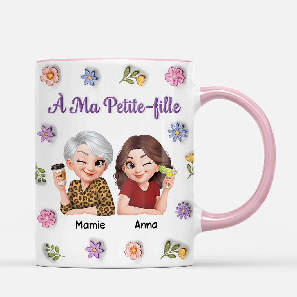 [Effet d'impression 3D] Mug Personnalisé Avec Prénom - Ma Fille Ma Petite-fille - Image 3