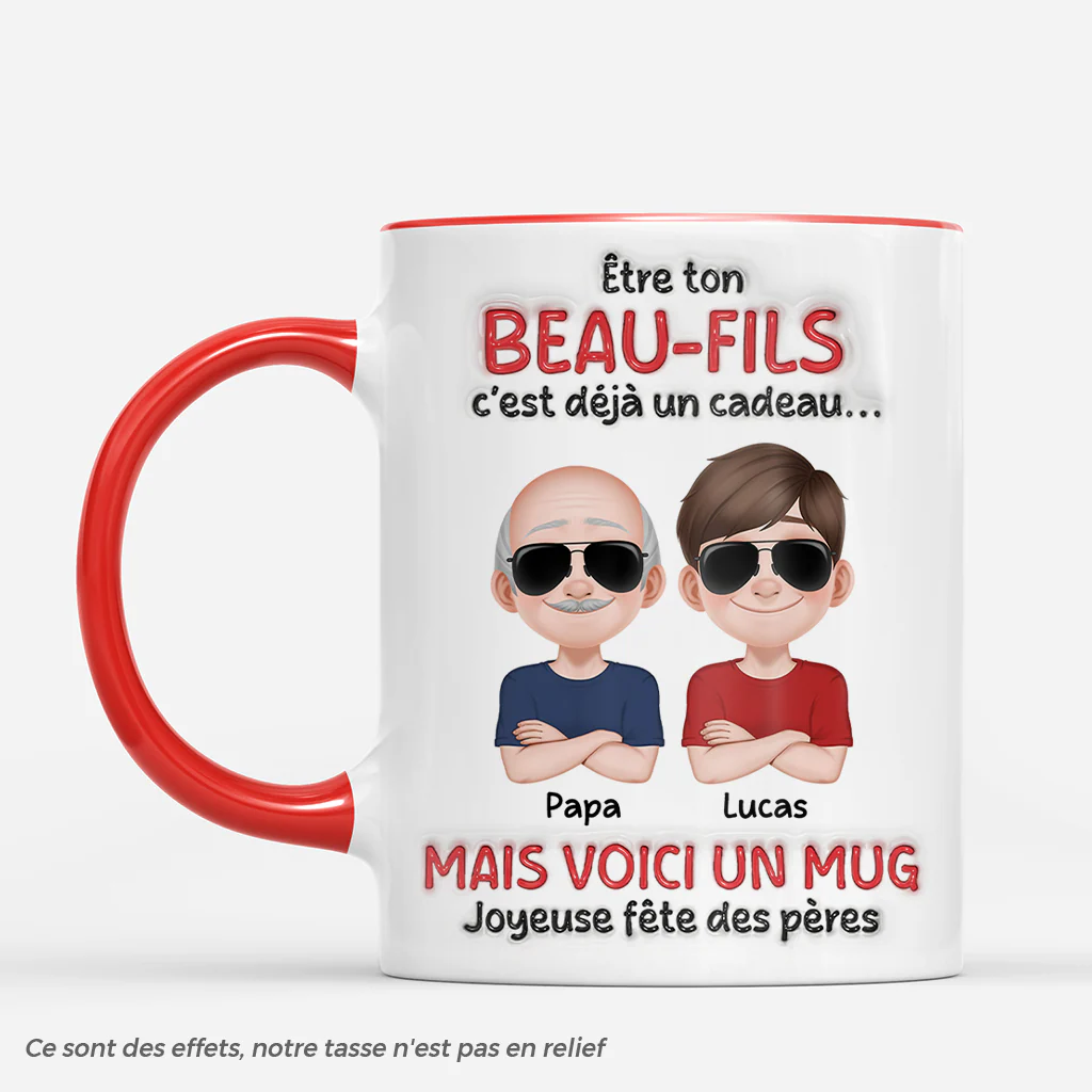 [Effet d'impression 3D] Mug Personnalisé Avec Prénom - Tu Es Ma Fille Mon Fils
