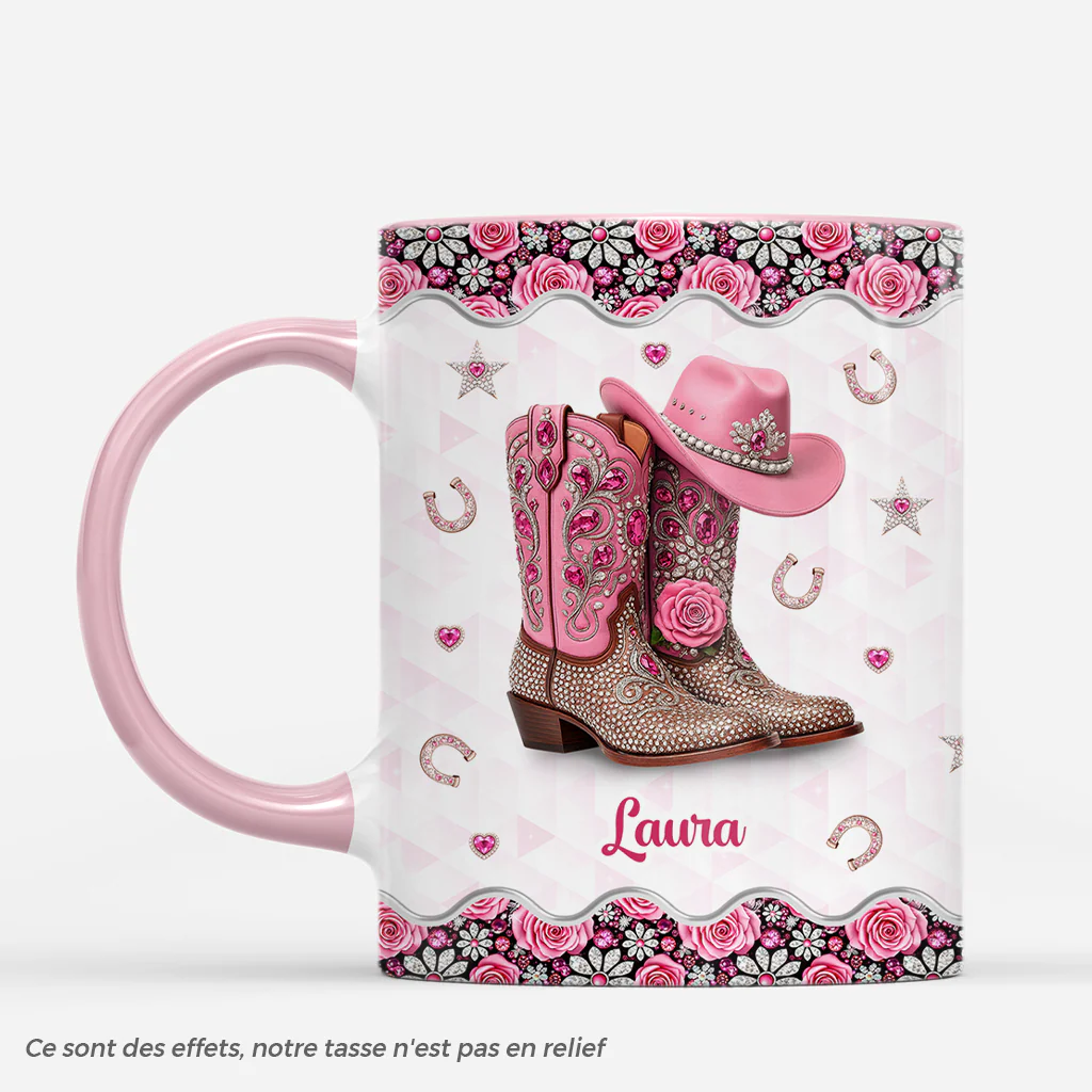 [Effet d'impression 3D] Mug Personnalisé - Bottes De Femme Qui Aime Les Chevaux