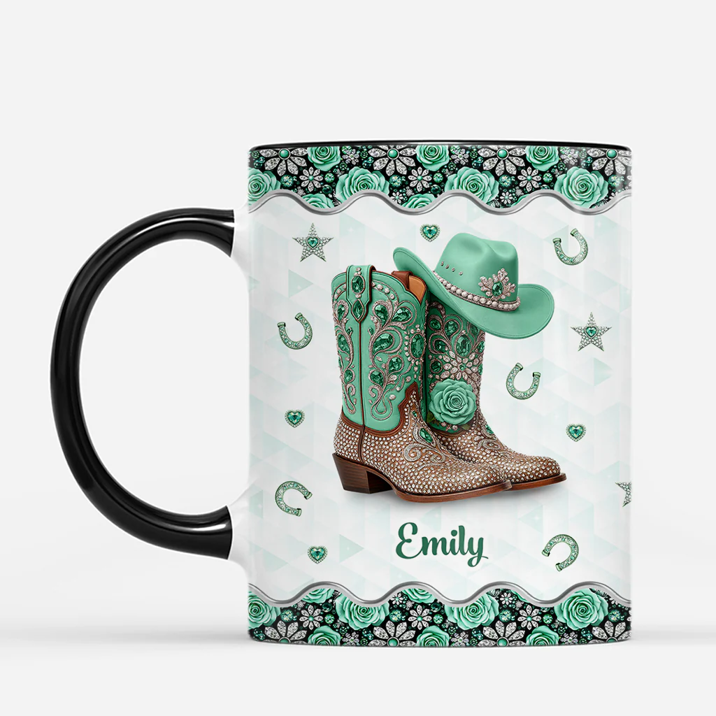[Effet d'impression 3D] Mug Personnalisé - Bottes De Femme Qui Aime Les Chevaux - Image 2